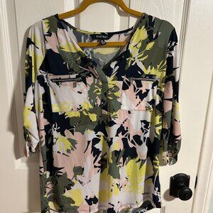Ellen Tracy Floral Blouse